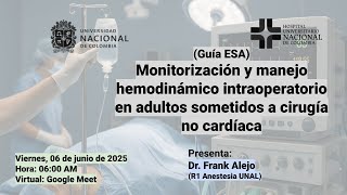 ¿Cómo Monitorizar Mejor en Cirugía No Cardíaca? Recomendaciones ESA 2025