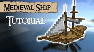Minecraft Tutorial: How to build a medieval ship (Tradeship) Version 2