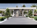 3 bedrooms house design[18mx9m]model0209