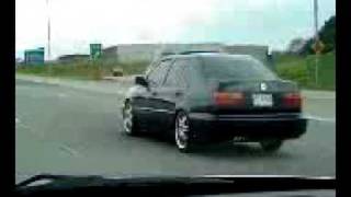 Green jetta Crusing down the QEW