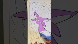 Espeon Coloring- Full video posted!! #coloring #satisfying #kids #pokemon #eevee #espeon