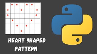Python Heart shape pattern | Python for Beginners | Python tutorial