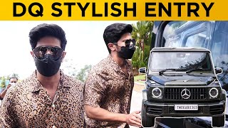 Dulquer Salmaan Stylish Car Entry In Kurup Press Meet