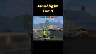 Free fire ranked match 1 vs 4 final fight #freefire#garenafreefire#1vs4inclashsquadranked