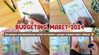 Budgeting Maret 2024 | caraku atur keuangan rumah tangga ✨️