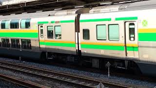 E233系3000番台ヤマU625編成+ヤマU224編成大宮駅発車