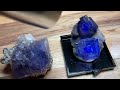 fluorescent blue phantom fluorites from yaogangxian china