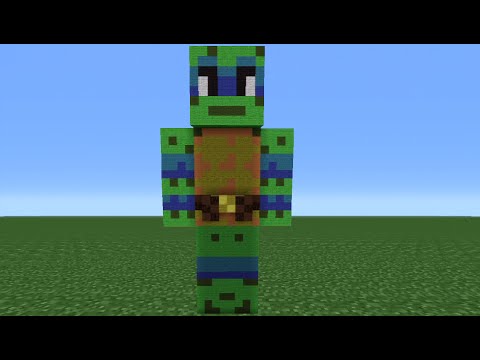 Minecraft Tutorial: How To Make A Teenage Mutant Ninja Turtle Statue Minecraft Tutorial: How To Make A Teenage Mutant Ninja Turtle Statue