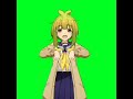 anime green screen しかのこのこのここしたんたん