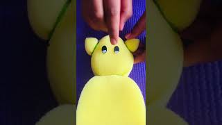 Sponge Doll Making // Easy Sponge Doll Craft // Cute Doll Making for Kids #shorts