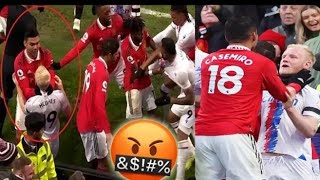 Casemiro Shocking Red Card 😲 | Manchester United Fight Vs Crystal Palace