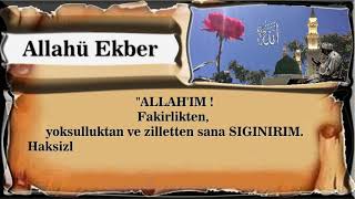 Allah'ım fakirlikten, yoksulluktan ve zilletten sana sığınırım