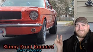 Cragar wheels | Skinny Front Runners | 1965 Mustang | Changing The Look And The Performance!