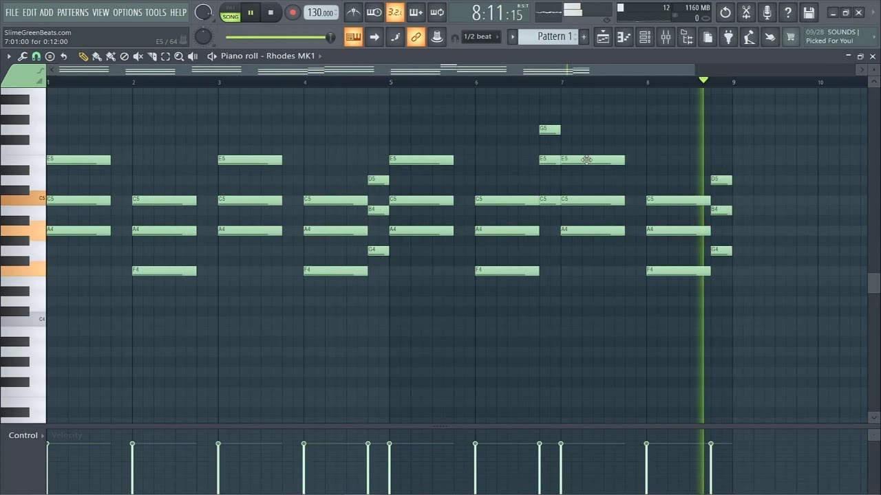 RnB Piano Melody Tutorial | FL Studio 20 | Slime Green Beats - YouTube