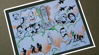 independence day drawing ||15 August special drawing|| Republic day drawing