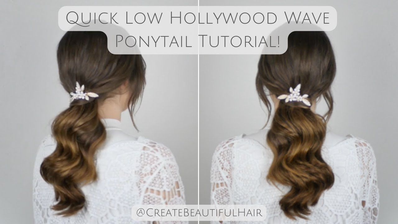 Very Quick Hollywood Wave Ponytail Wedding Hairstyle Tutorial