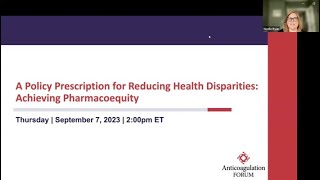 A Policy Prescription for Reducing Health Disparities— Achieving Pharmacoequity