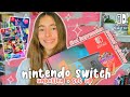 nintendo switch unboxing & set up 🌷🎮 playing mario kart + just dance, etc