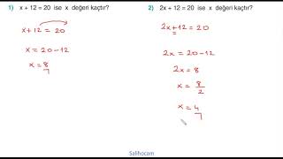 En Temelden Matematik Ders 3 - x ten korkan kalmasın