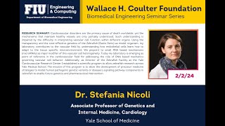 Dr. Stefania Nicoli @ FIU’s Wallace H. Coulter Foundation BME Seminar Series