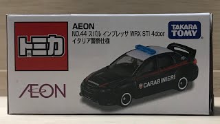 イオンオリジナルトミカ No.44 スバルインプレッサ WRX STI 4door イタリア警察仕様