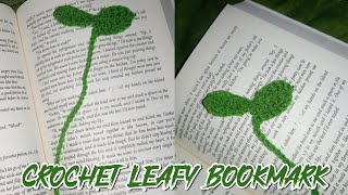 Crochet leafy bookmark