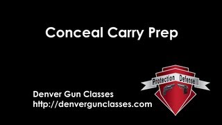 Preparing for your Conceal Carry Class