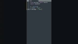 Python for Beginners: Create SIMPLE NOTIFICATION! #programming #python #coding #tutorial