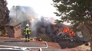 強風にあおられ３棟焼く　火の回りが早く延焼防ぐ消火活動重点的に　岩手・奥州市 (25/02/14 21:30)