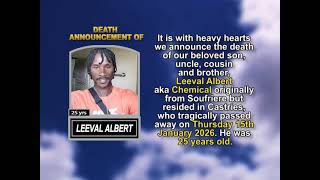 Leeval Albert ~ Short Obituary