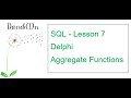 SQL Lesson 7 - Aggregate Functions