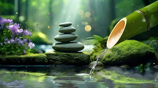 Relaxing Piano Music \u0026 Bamboo Water Sounds - Healing Music, Peaceful Music, Sleep Music, Meditation