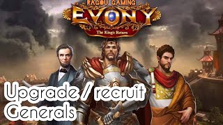 How to upgrade / recruit Generals in Evony