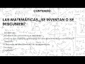 Las matemáticas ¿se inventan o se descubren?