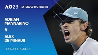 Adrian Mannarino v Alex de Minaur Extended Highlights | Australian Open 2023 Second Round