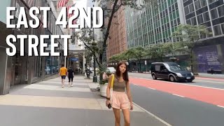 East 42nd Street Walking Tour in Midtown Manhattan, NYC [4K]