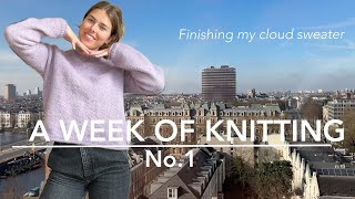 A WEEK OF KNITTING No.1 - Finishing my cloud sweater, new knitting book and stitch markers