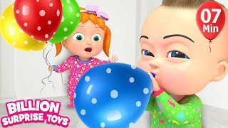 Teach Colors with Balloons #2 - BillionSurpriseToys Nursery Rhymes, Kids Songs