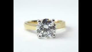 CAMPBELL GIA CERTIFIED TULIP SETTING ENGAGEMENT RING 2.40CT