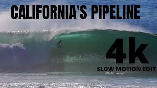 CALIFORNIA'S PIPELINE 4K. THE BEST WAVES I HAVE EVER SEEN IN CALI. SLOW MOTION EDIT