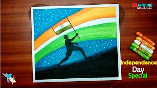 #IndependenceDay Special #drawing for beginners step by step with  oil pastel  | Army drawing pastel