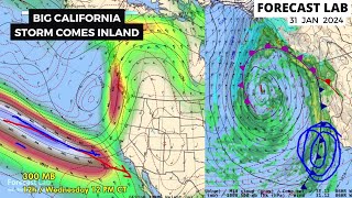 Wed 1/31/24 - Massive influx of Pacific moisture | Atmospheric rivers [Forecast Lab]