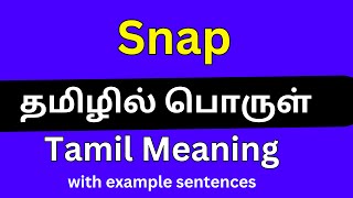 Snap meaning in Tamil/Snap தமிழில் பொருள்