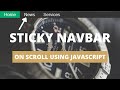 Sticky Nav Bar using HTML,CSS and Javascript  | Fixed Navbar on Scroll