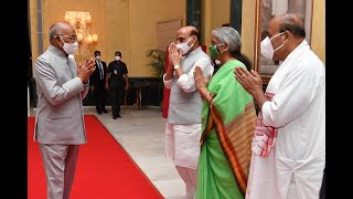 President Kovind hosts 'At Home' reception on 75th Independence Day at Rashtrapati Bhavan.