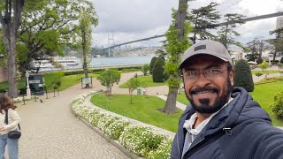 تركيا اسطنبول قصر بيليربٰي على البحر مع اجواء الغيوم  Beylerbeyi Palace Istanbul Turkiye