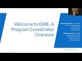 July 13, 2023  ACURE Professional Development - Welcome to GME: A Program Coordinator Overview