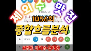 로또1056회⭐️종합흐름분석 패턴분석 강력 제외수 3주간 올적중💯⭐️25주28주동안 제외 정답