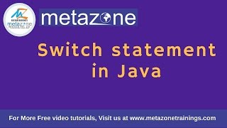 Java tutorials for beginners - Switch statement in Java | Tutorial 12