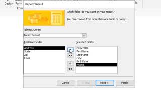 Microsoft Access: Creating a Report Using the Report Wizard